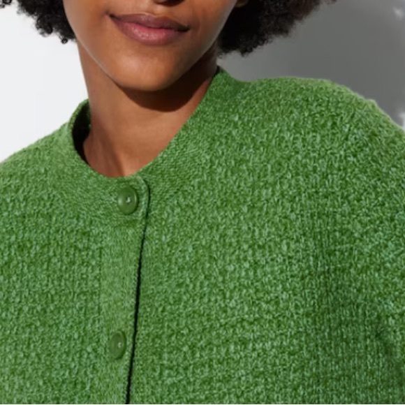 Uniqlo Sweaters - Uniqlo knit jacket, medium, green